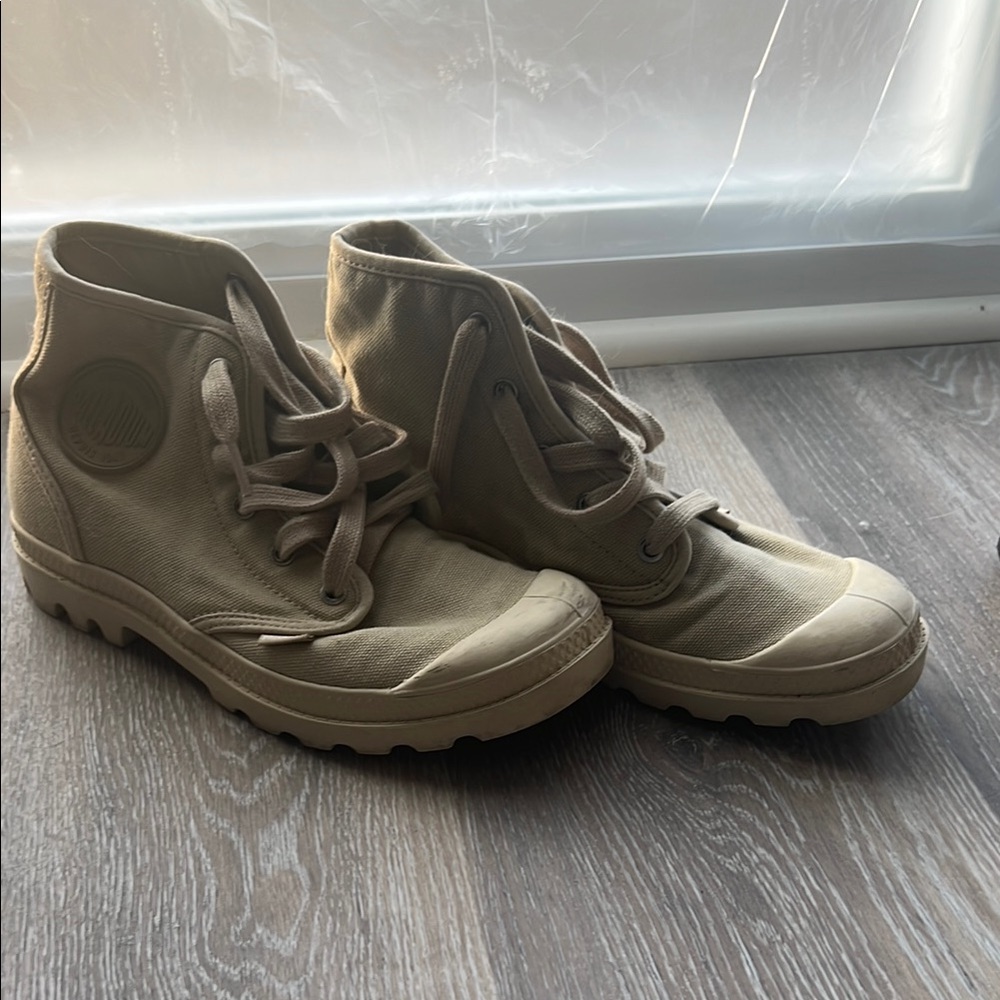 Palladium Beige High-Top Sneakers